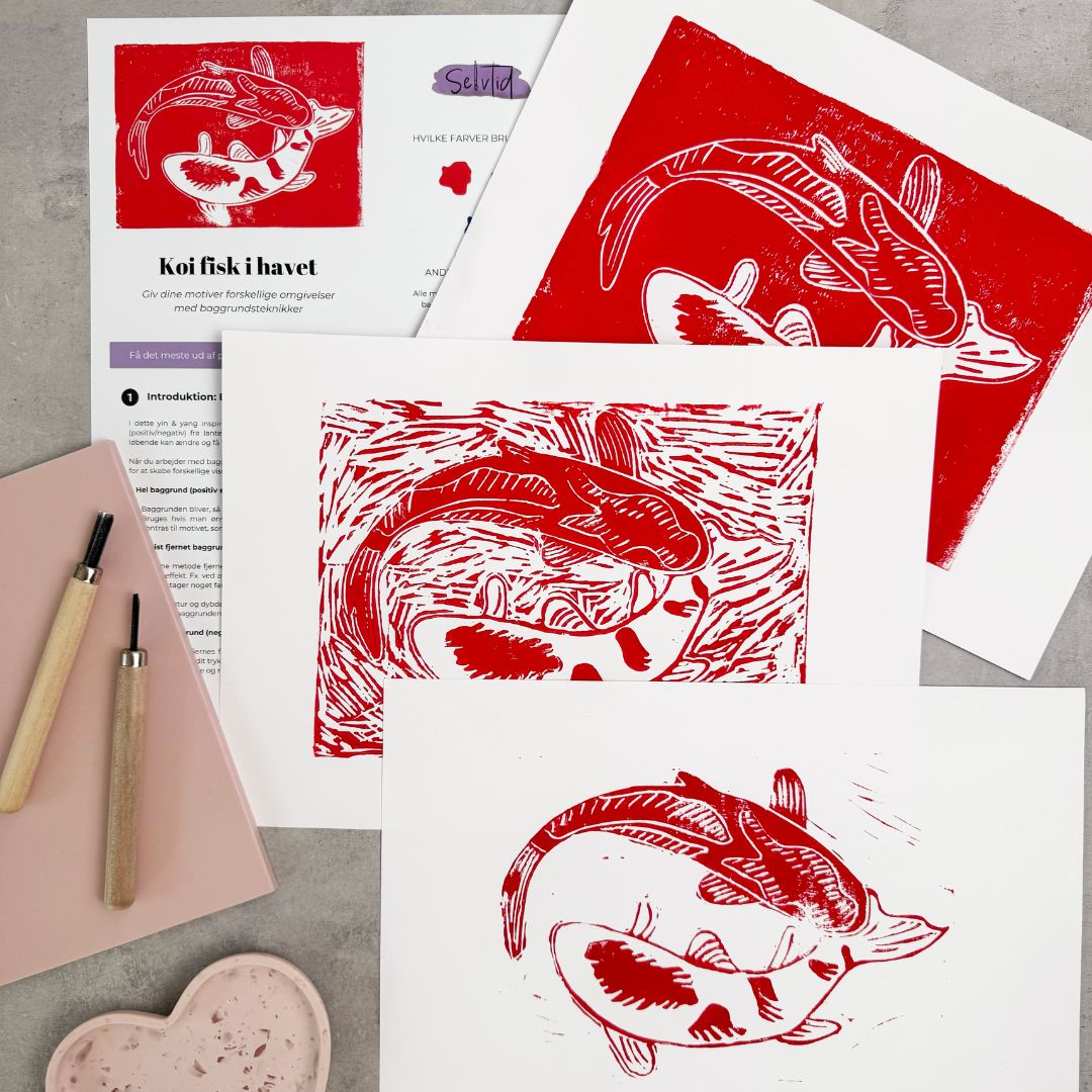 Skab stemning med baggrundsmønstre i linoleumstryk