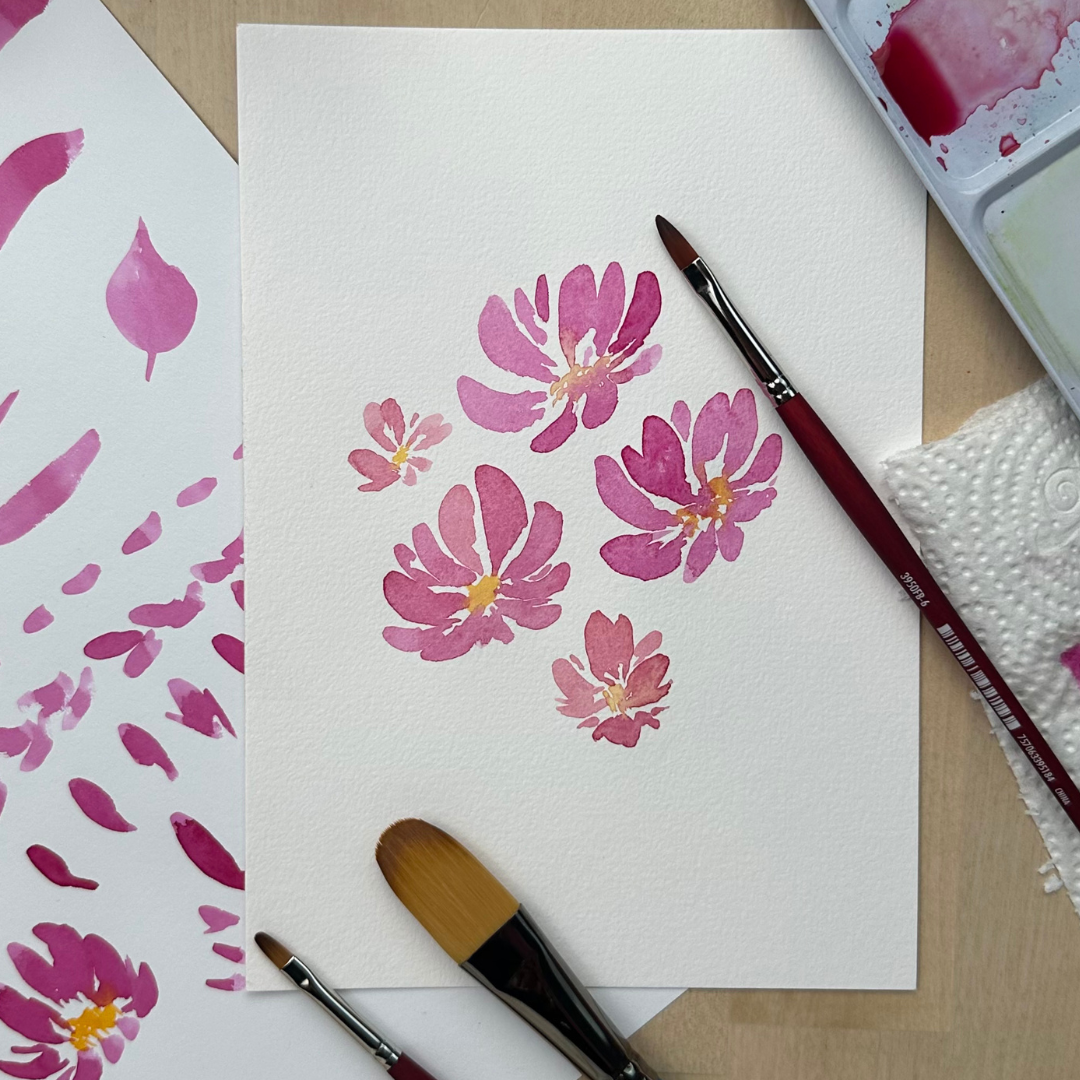 Sådan bruger du en filbert pensel til akvarelmaling