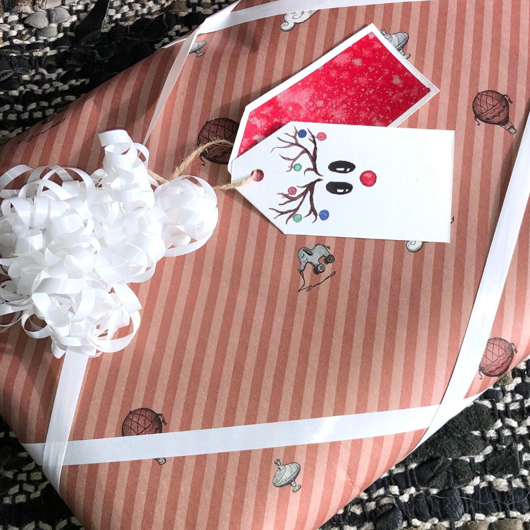 Lær at male hjemmelavet til og fra kort til jul