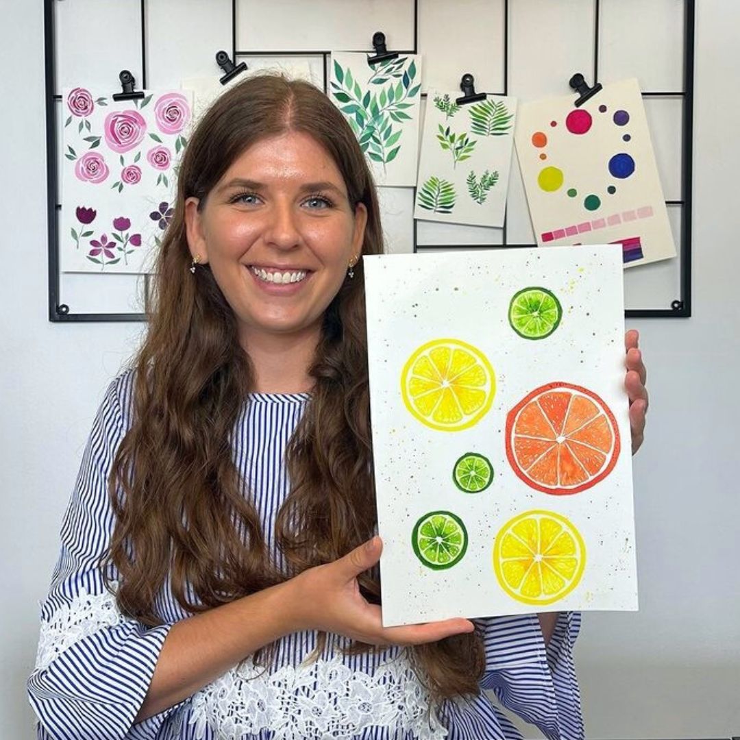 Annemette har lært at male med akvarelmaling - hendes historie