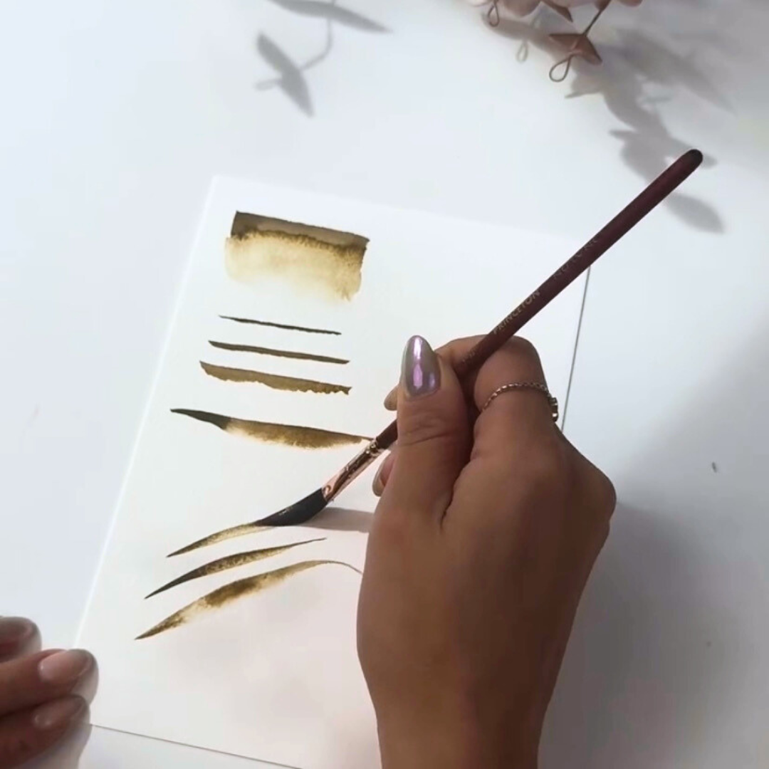 Inspiration: Akvarelmaleri med dagger pensel