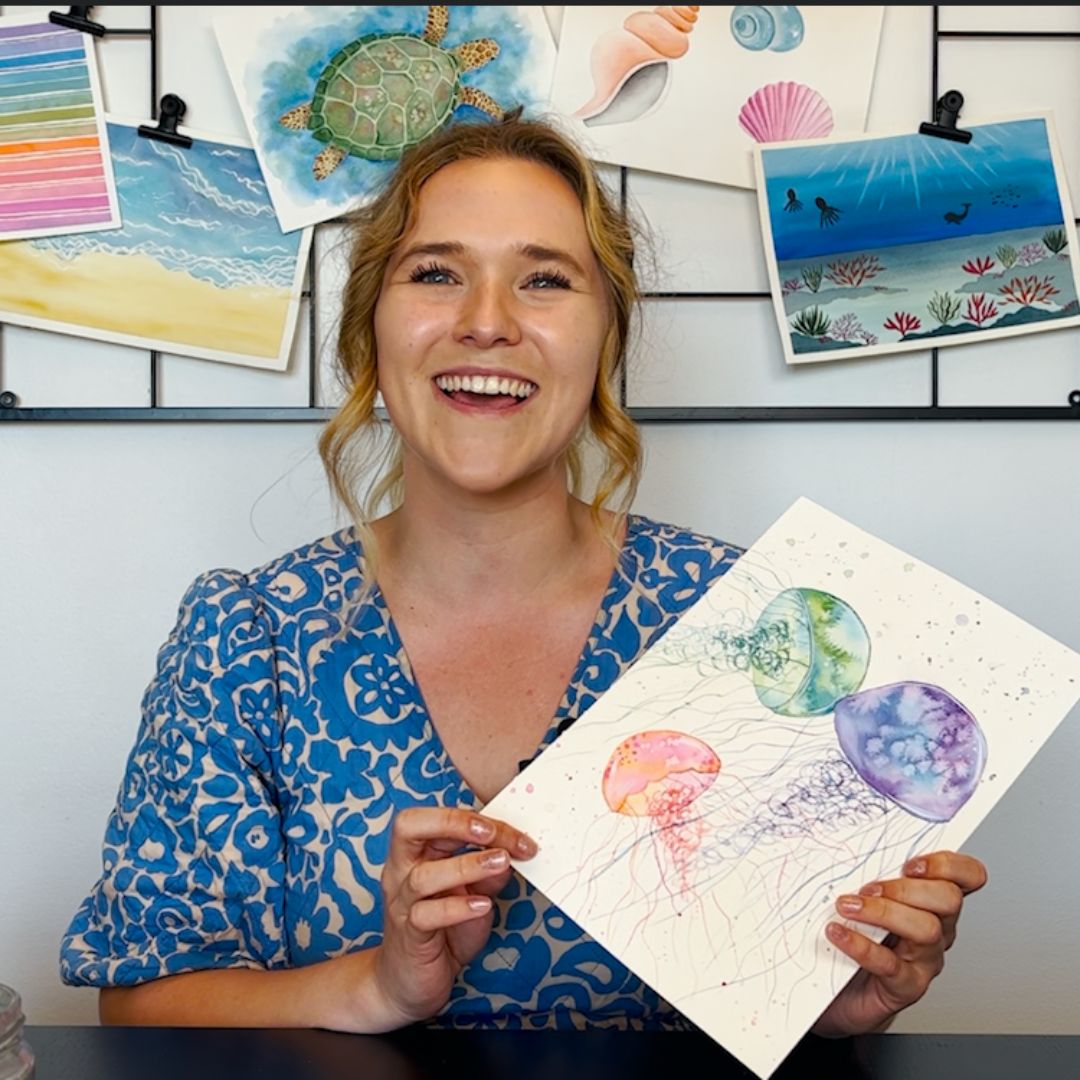 Lær at male vægtløse gopler med akvarelmaling