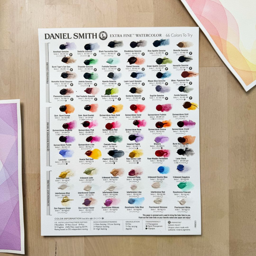 Daniel Smith Dot kort (66 akvarelfarver)