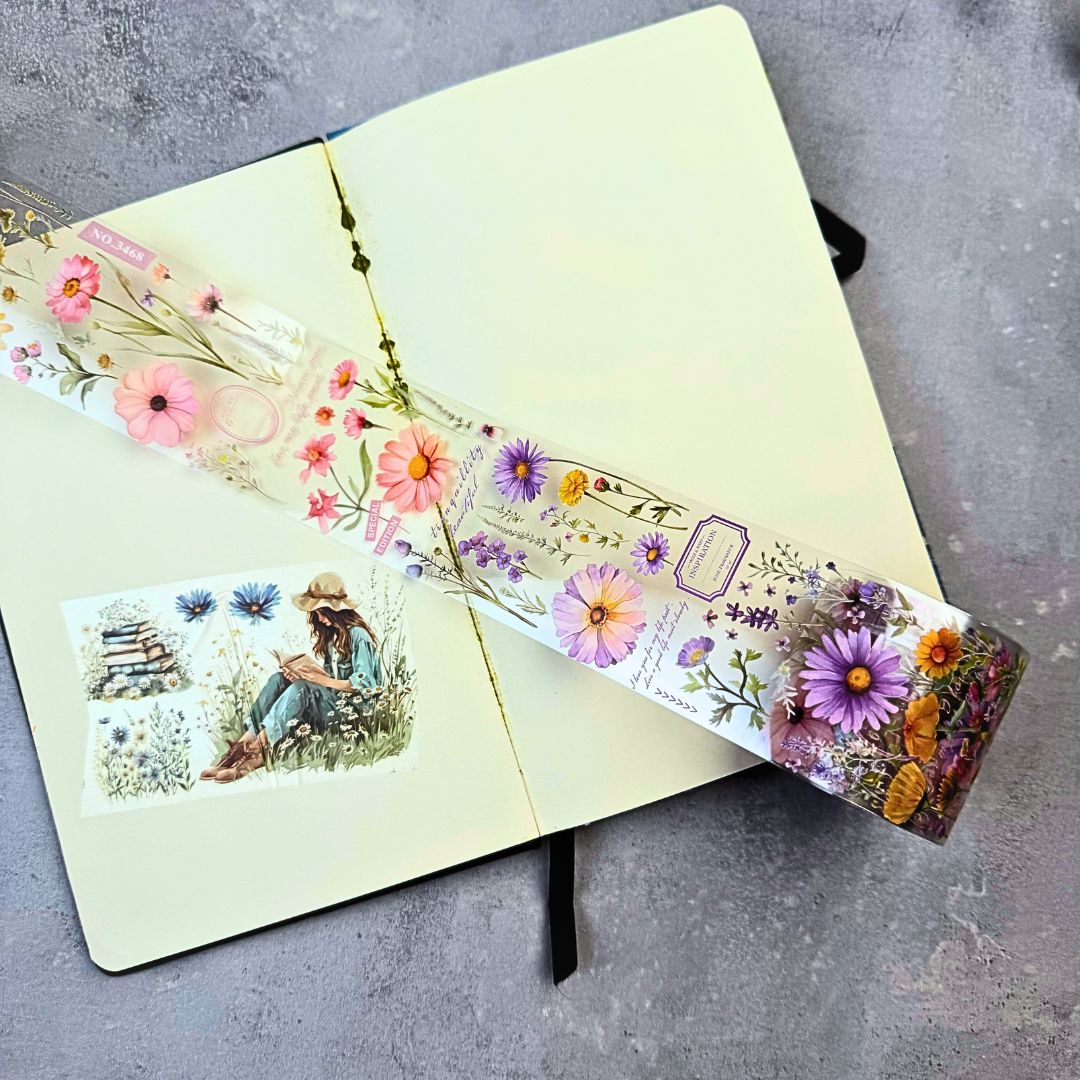 Sommerblomster gennemsigtig tape
