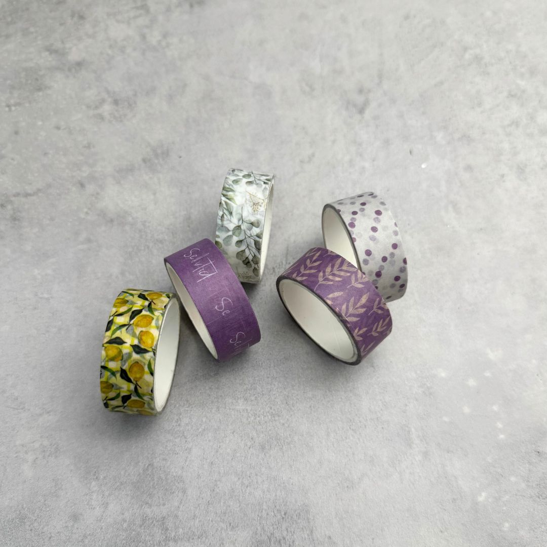 Selvtid washi tape, 1,5 mm. x 3 m.