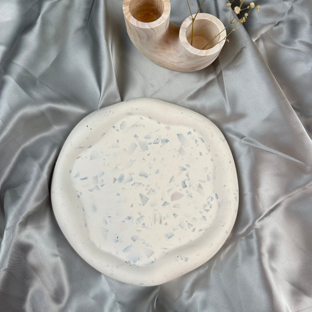 Bølget rund bakke - støbeform silikone