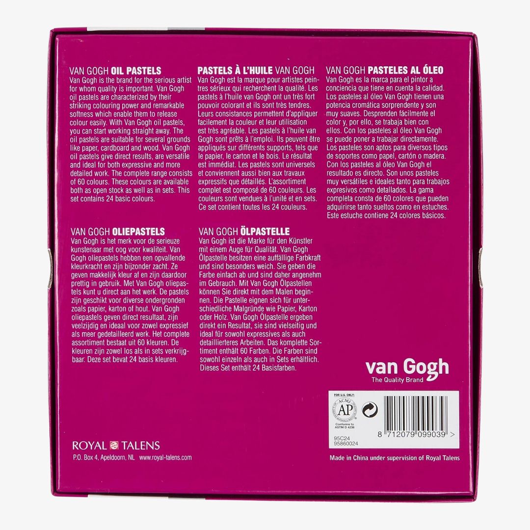 Olie Pasteller 24 stk, Van Gogh