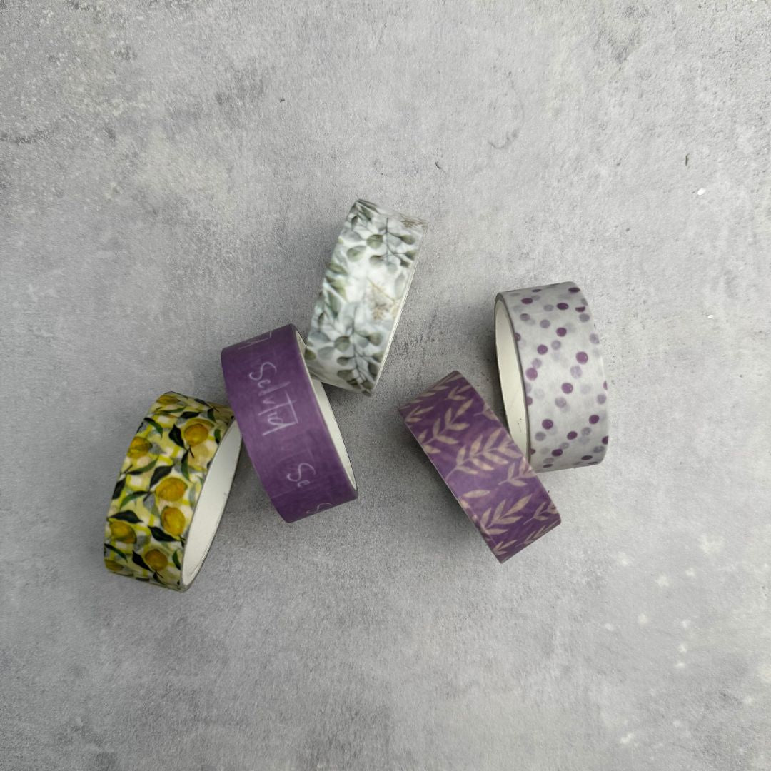 Selvtid washi tape, 1,5 mm. x 3 m.