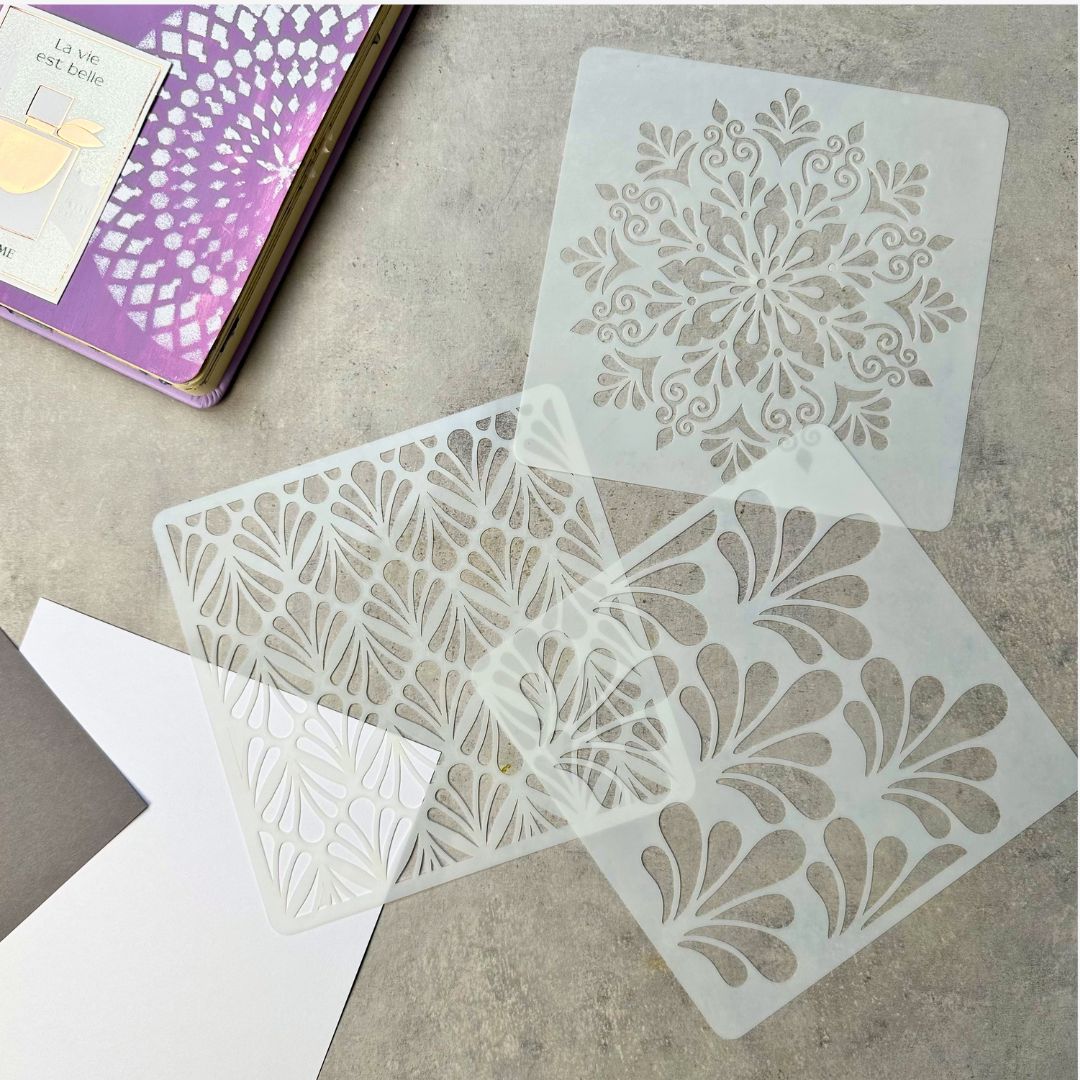6 Boheme stencils - art journal