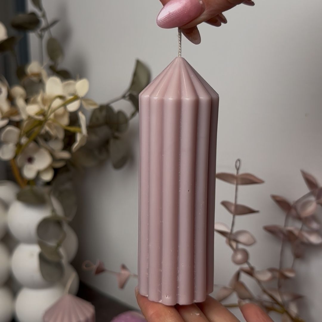 Bloklys med store riller - Støbeform til lys