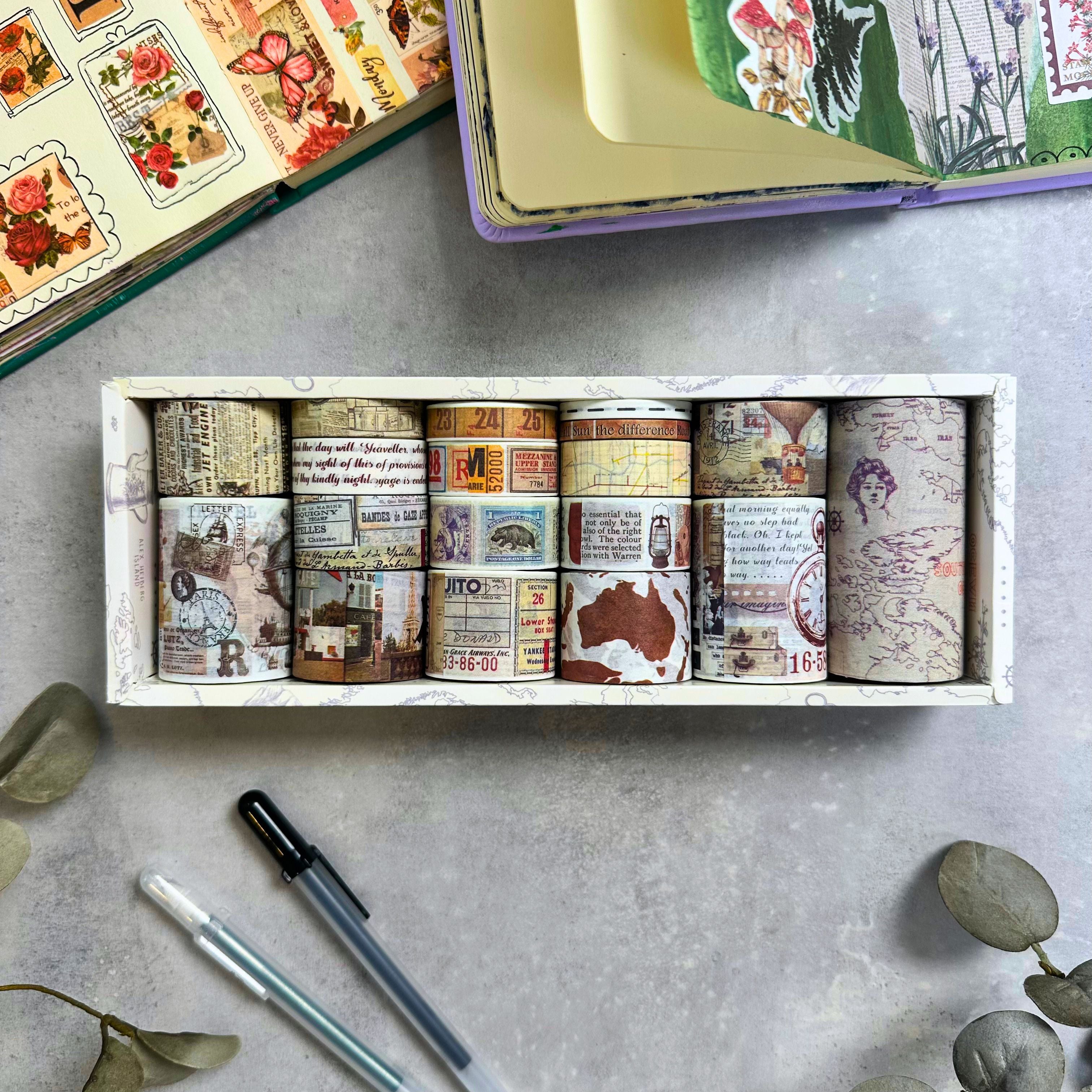 Æske med opdagelsesrejsende washi tape