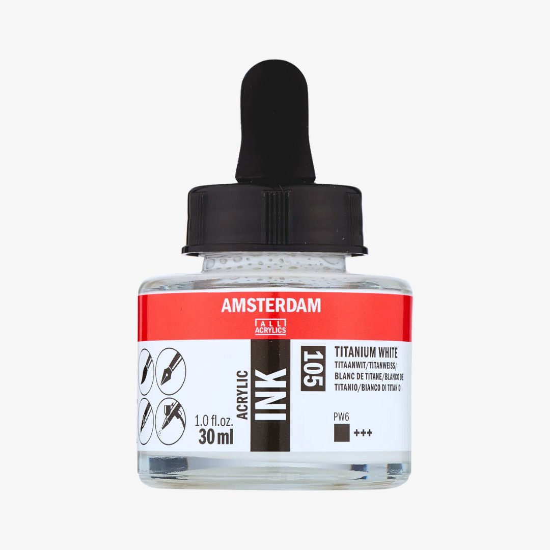 Amsterdam Acrylic Ink – Titanium White (105)