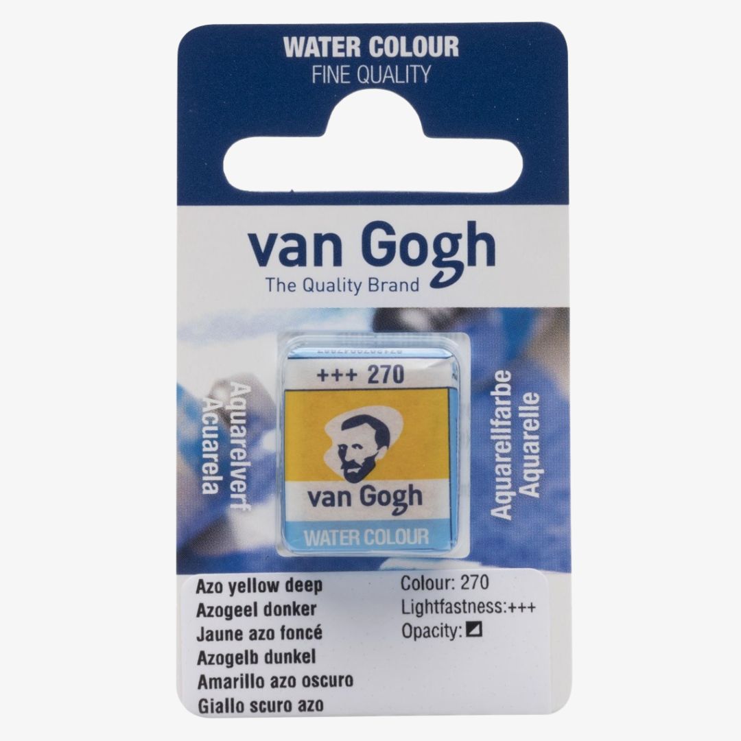 Azo Yellow Deep half pan, Van Gogh akvarelmaling