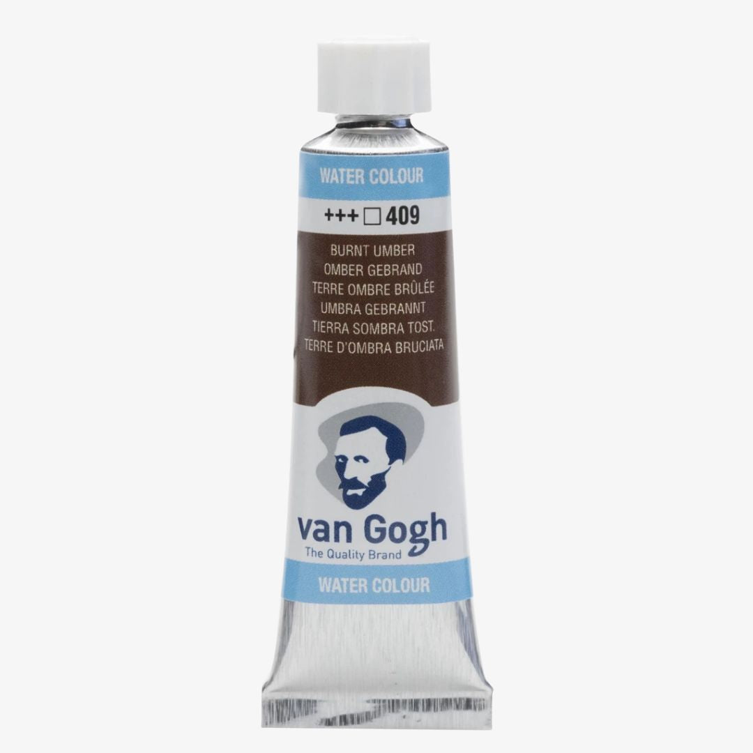 Burnt Umber akvareltube, Van Gogh akvarelmaling