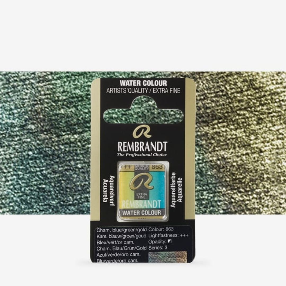 Chameleon Blue/Green/Gold pan, Rembrandt akvarel