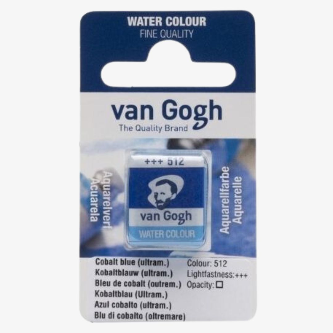 Cobalt blue (ultramarine) half pan, Van Gogh