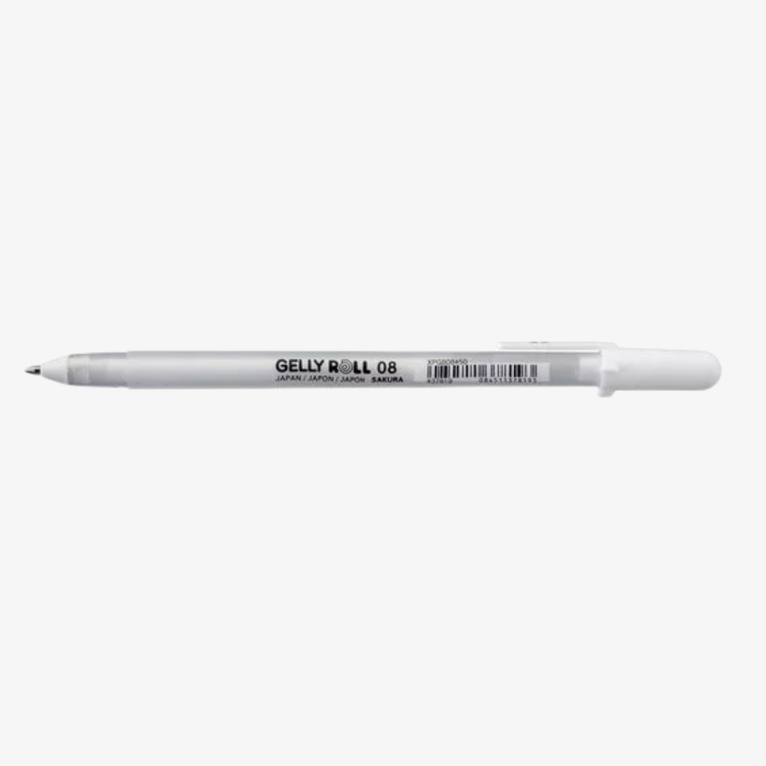 Hvid gelly roll pen  - Sakura