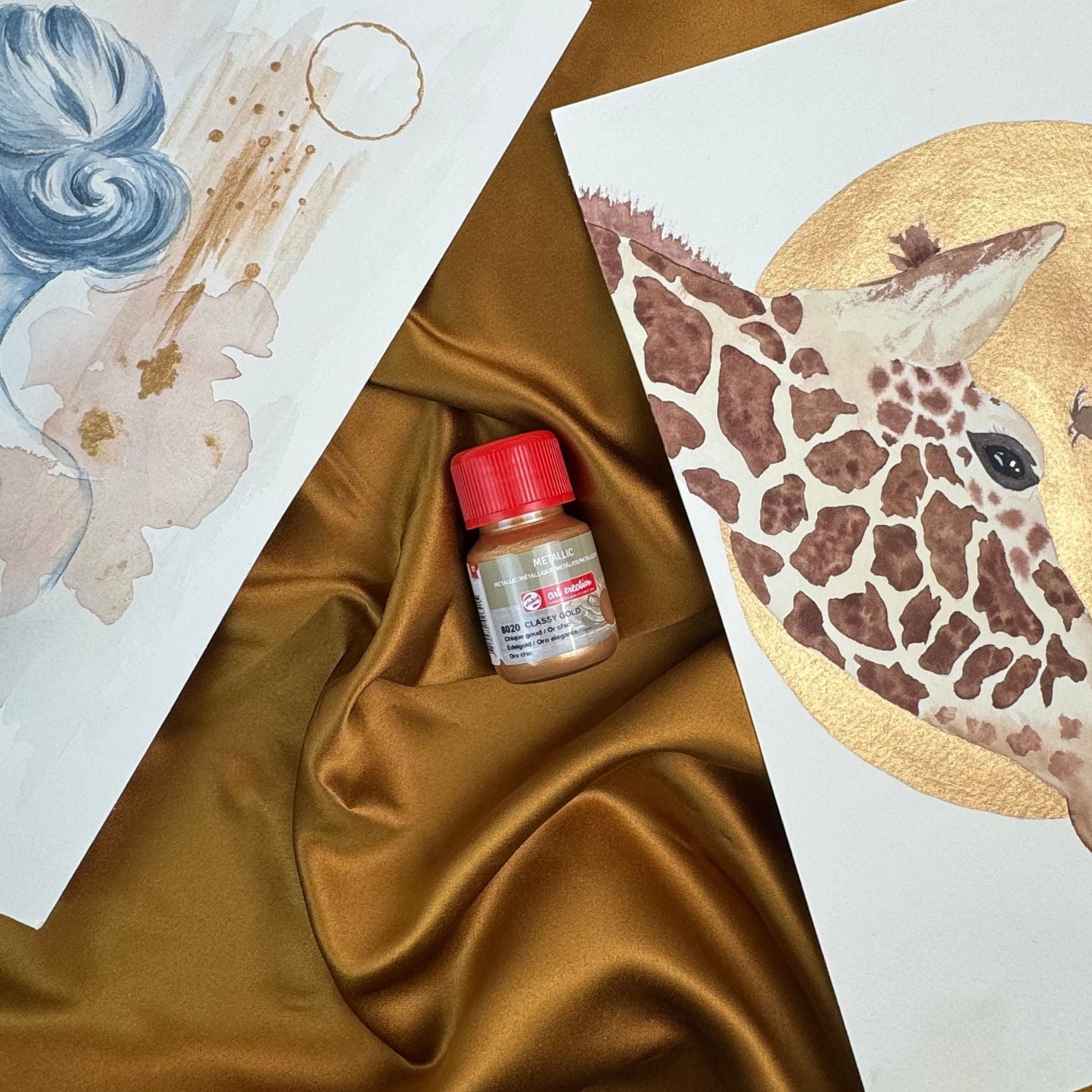 Metallisk guldmaling