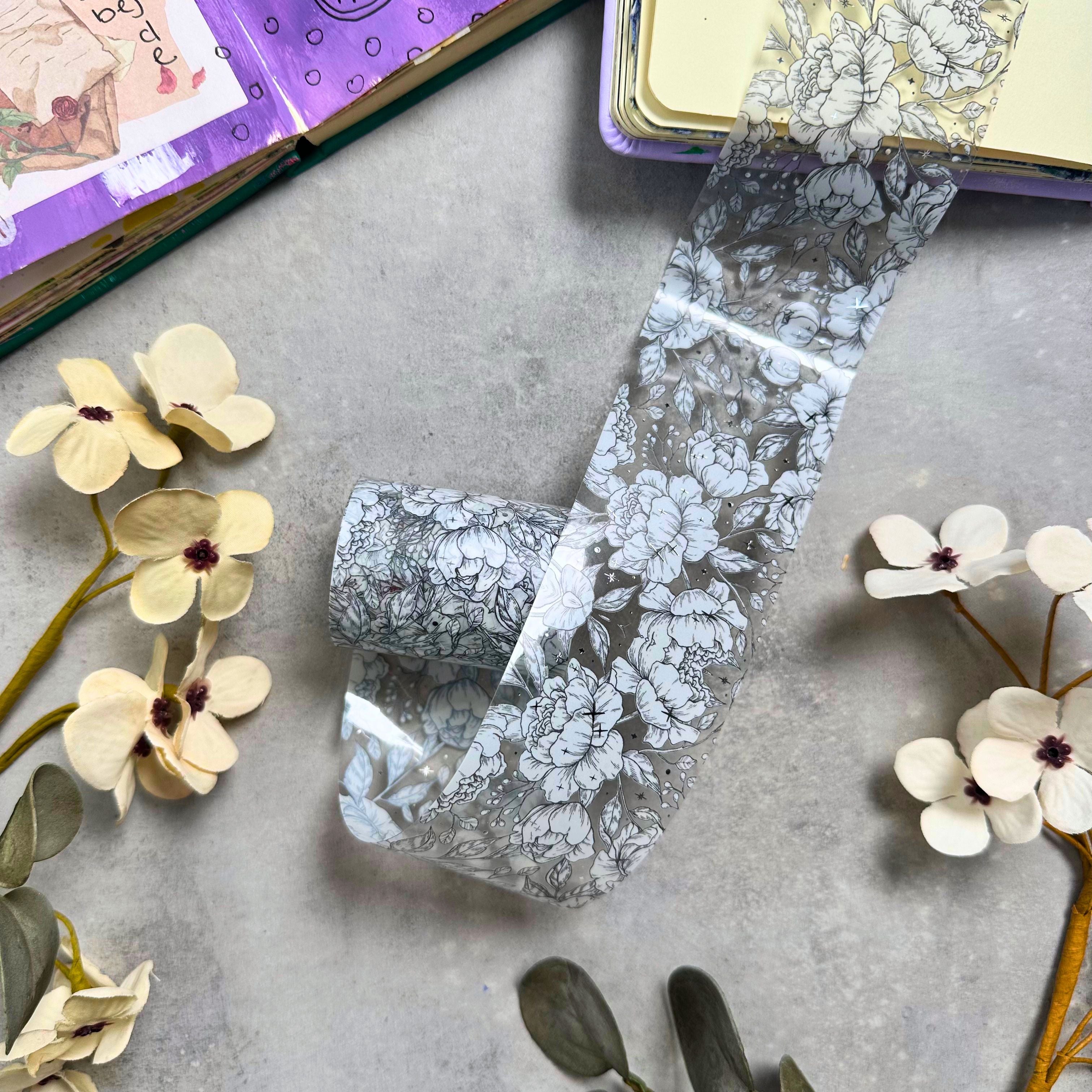 Tape med hvide blomster