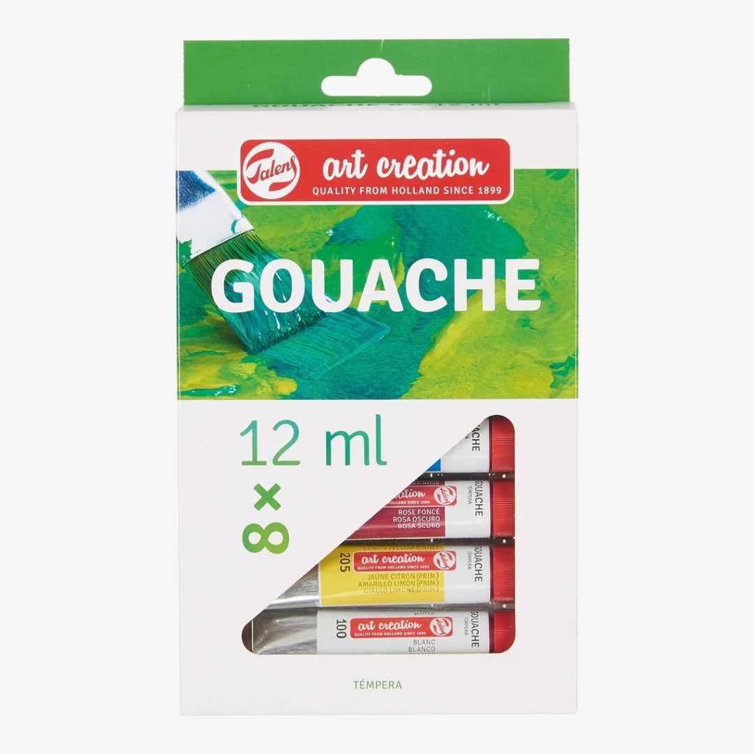 Gouache sæt med 8 x 12 ml