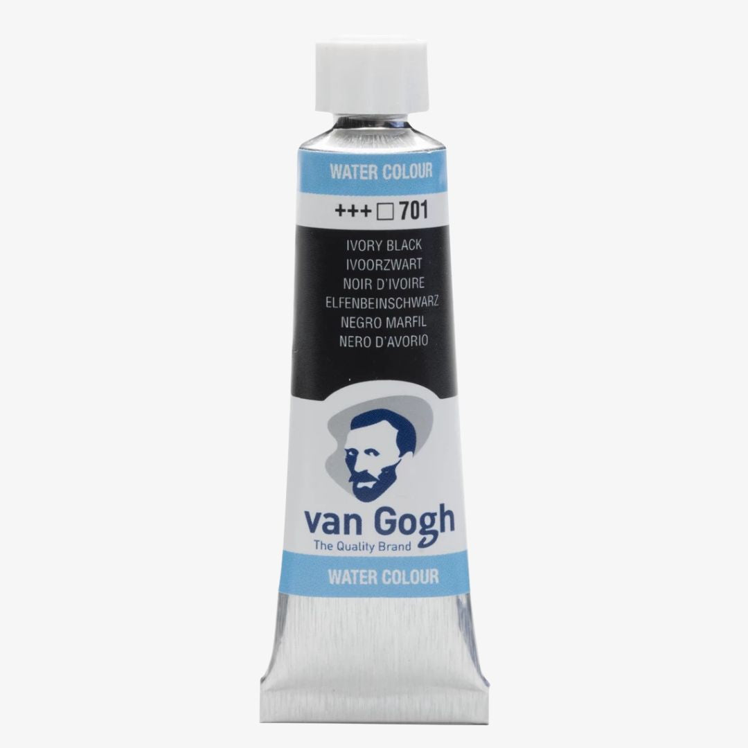 Ivory black akvareltube, Van Gogh akvarelmaling
