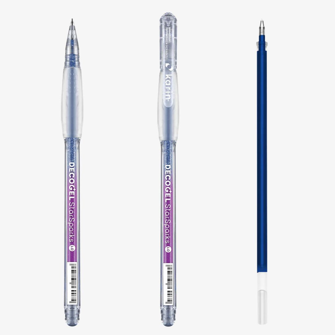Karin Decogel 1.0 gelpen Star Sparks D. Blue (117)