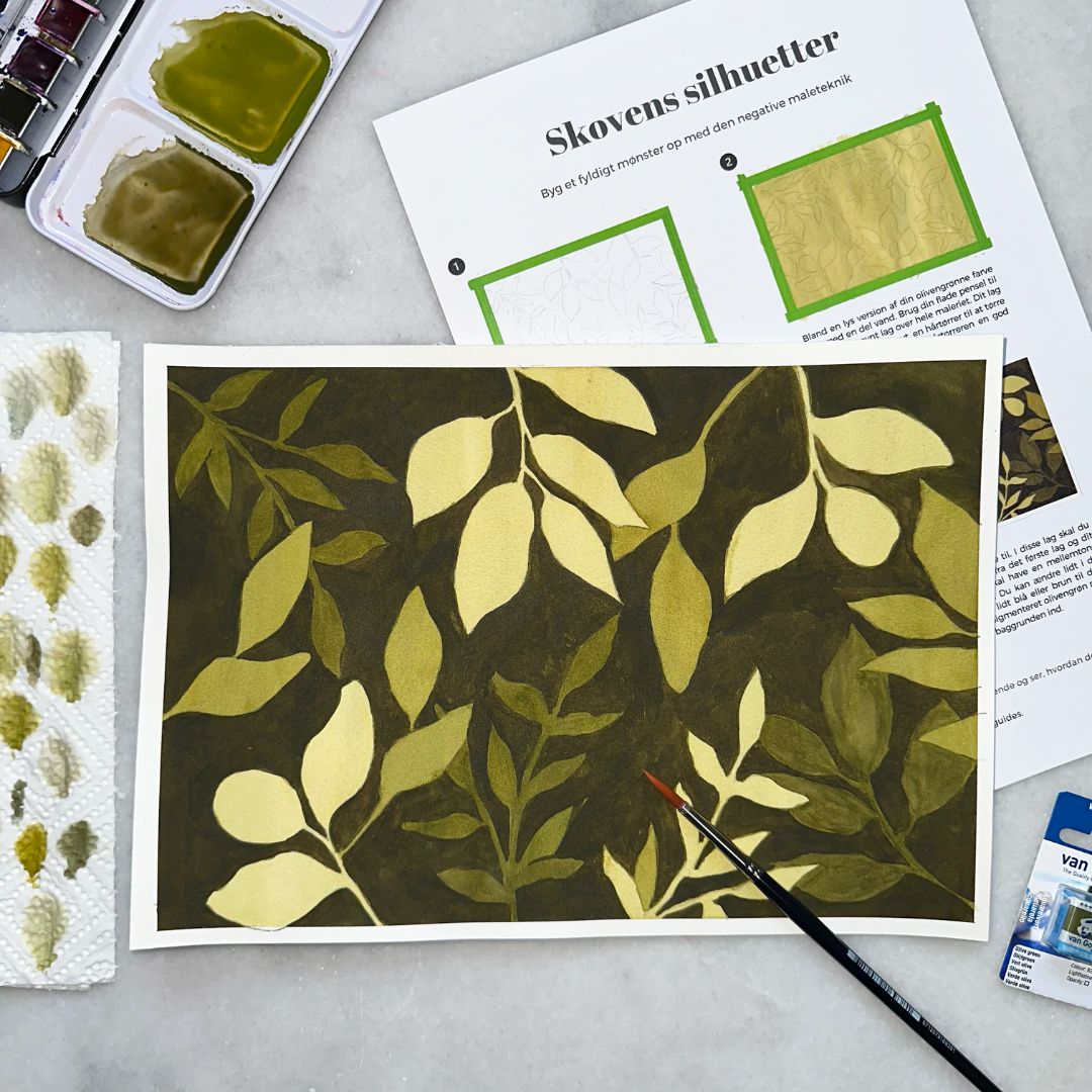 Selvtid underviser i akvarelteknikker og akvarel blomstermotiver