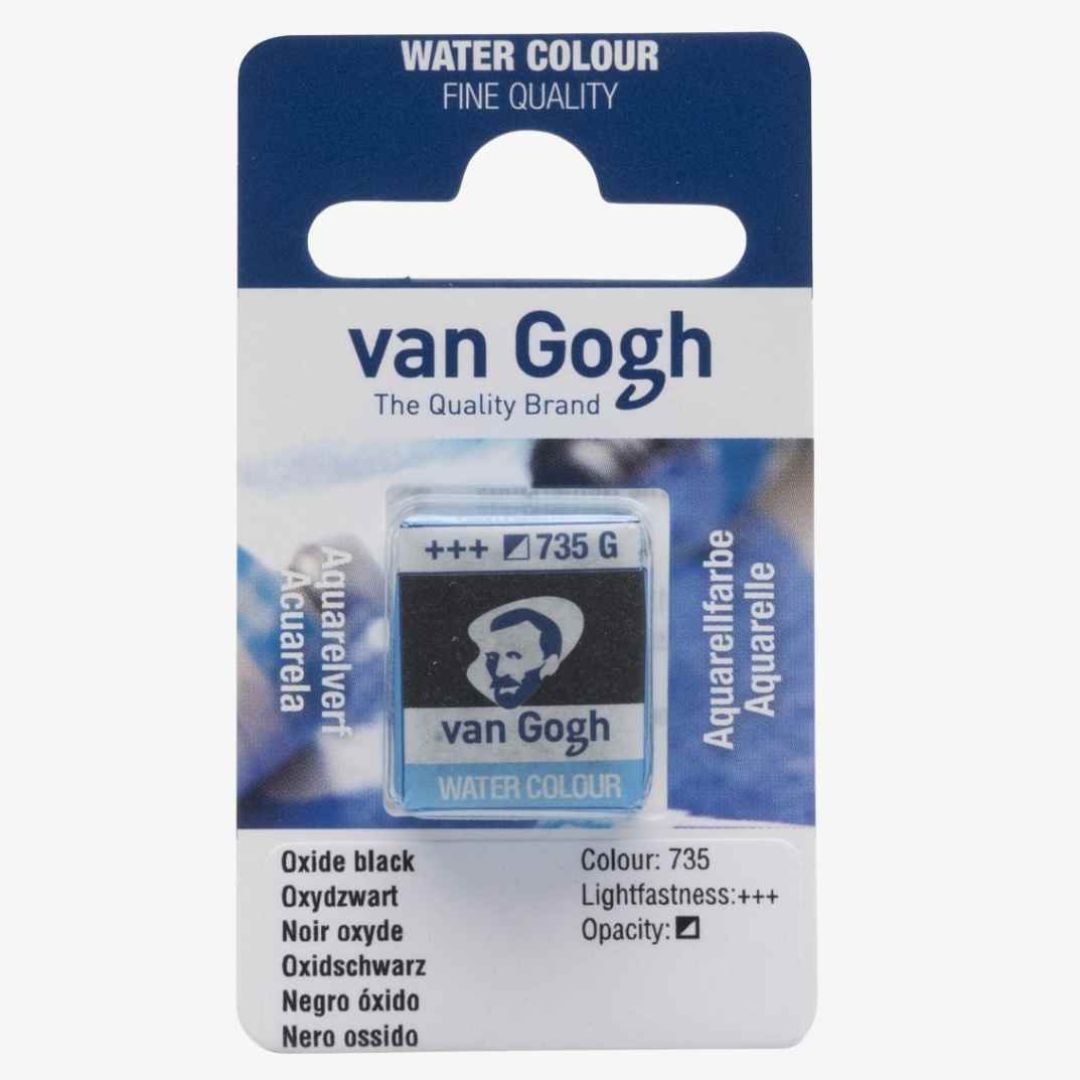 Oxide Black half pan, Van Gogh akvarelmaling