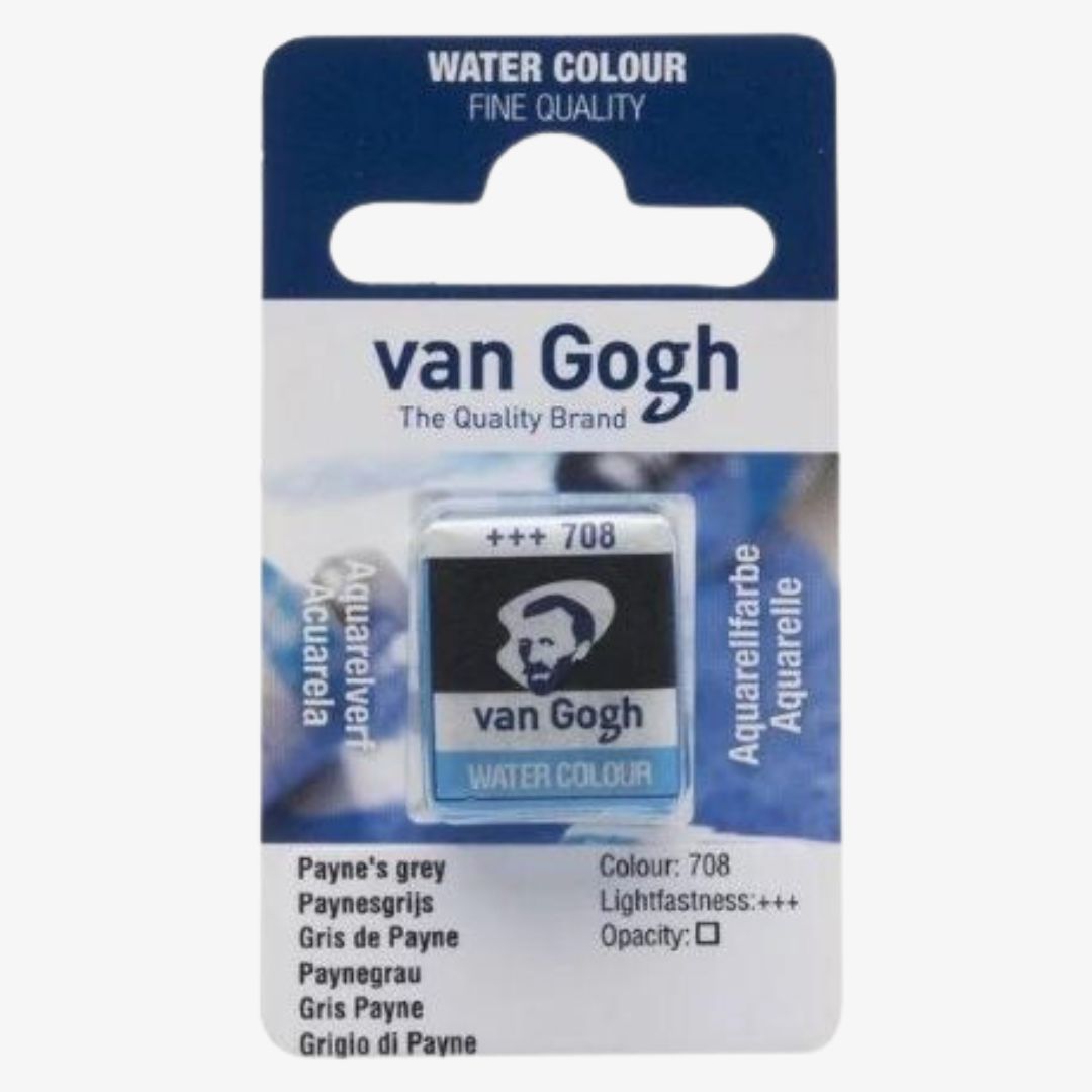 Paynes grey half pan, Van Gogh akvarelmaling