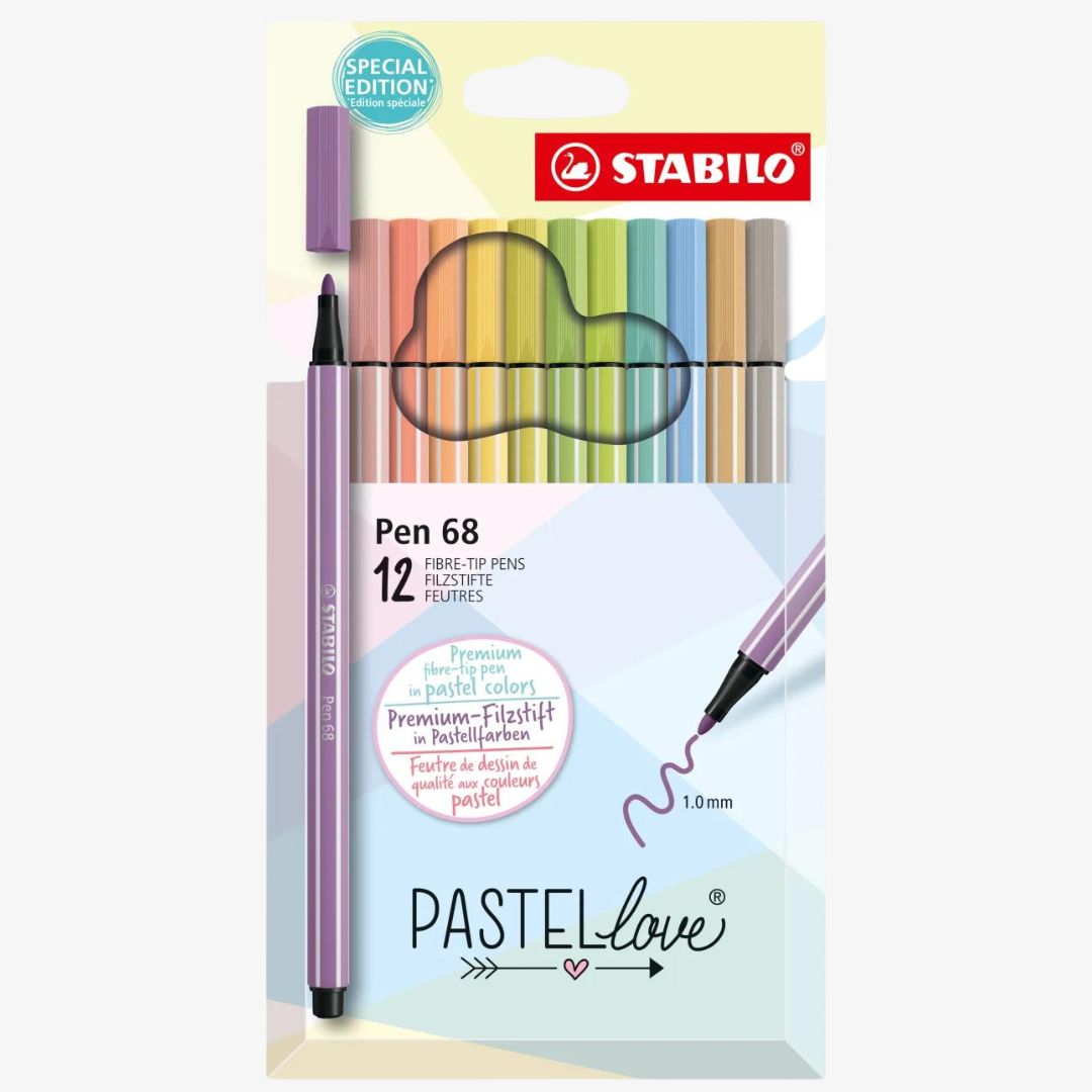 Stabilo pen 68 pastellove - 12 stks