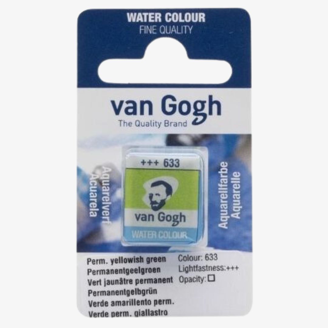 Permanent yellowish green half pan, Van Gogh akvarelmaling