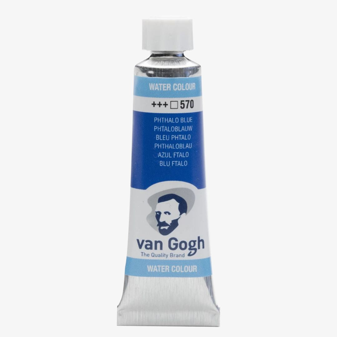 Phthalo blue akvareltube, Van Gogh akvarelmaling
