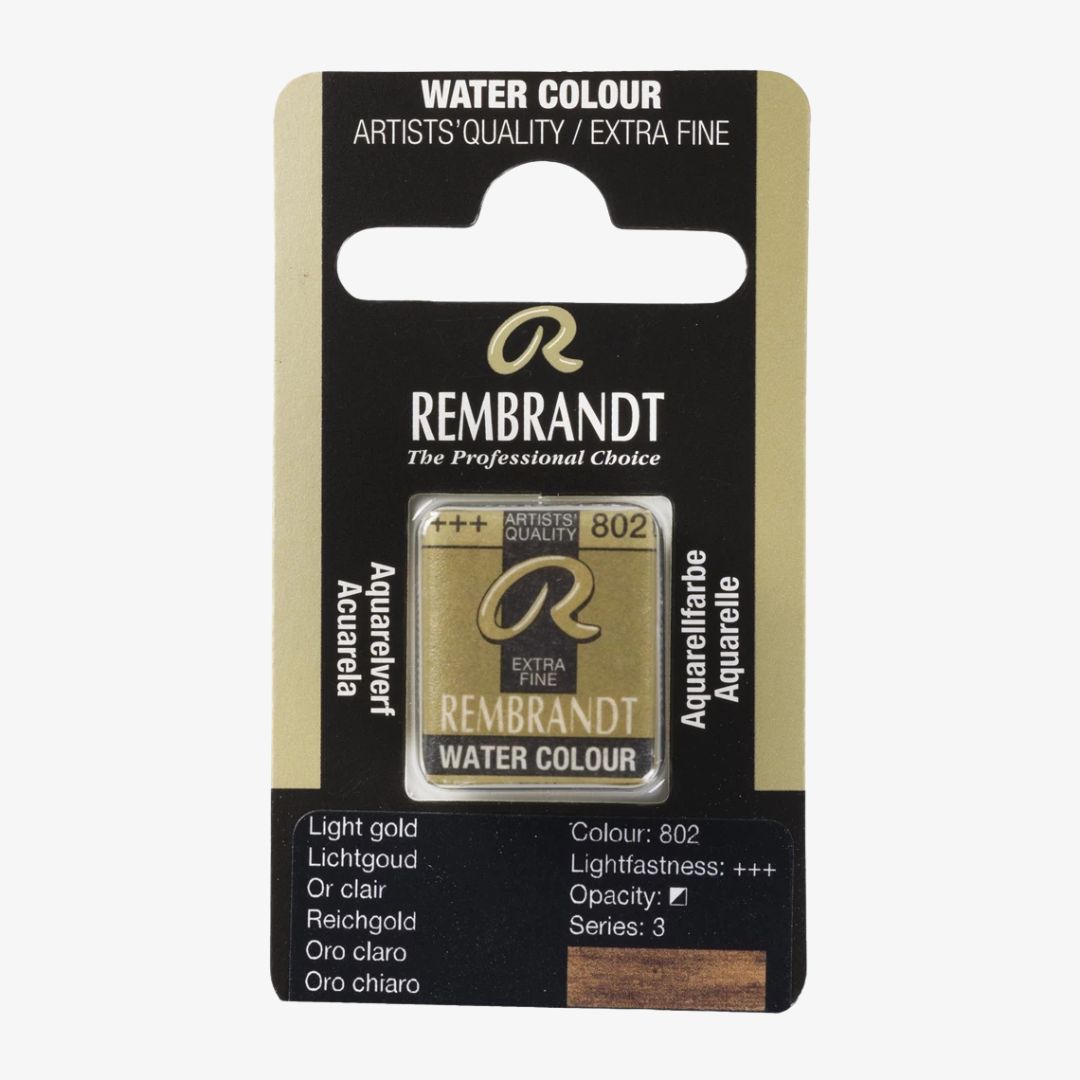 Light gold pan, Rembrandt akvarelmaling