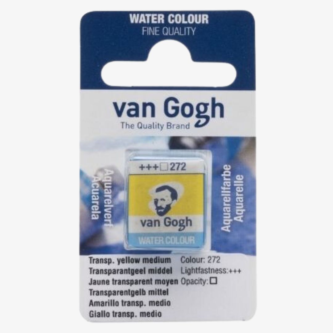 Transparent yellow medium half pan, Van Gogh