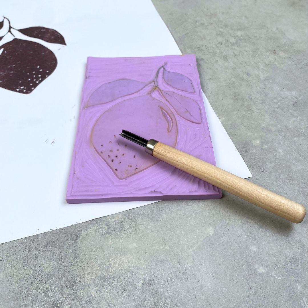 Stort v-jern til linoleumstryk