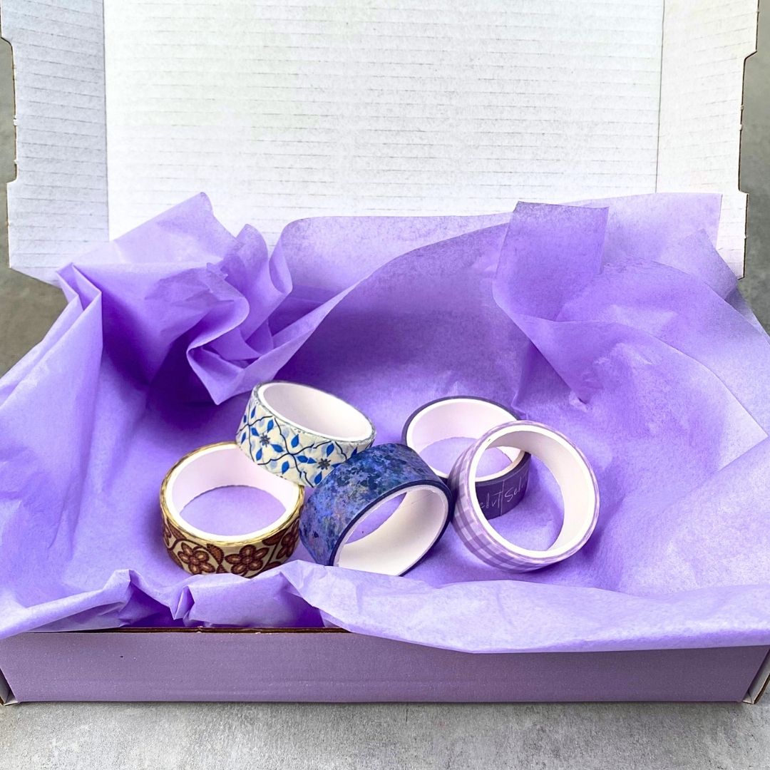 Selvtid washi tape, 1,5 cm. x 3 m.