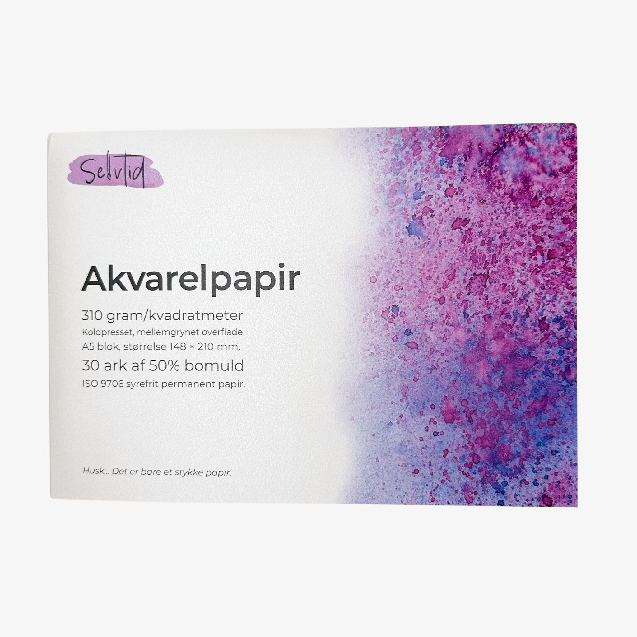 akvarelpapir 50% bomuld selvtid design