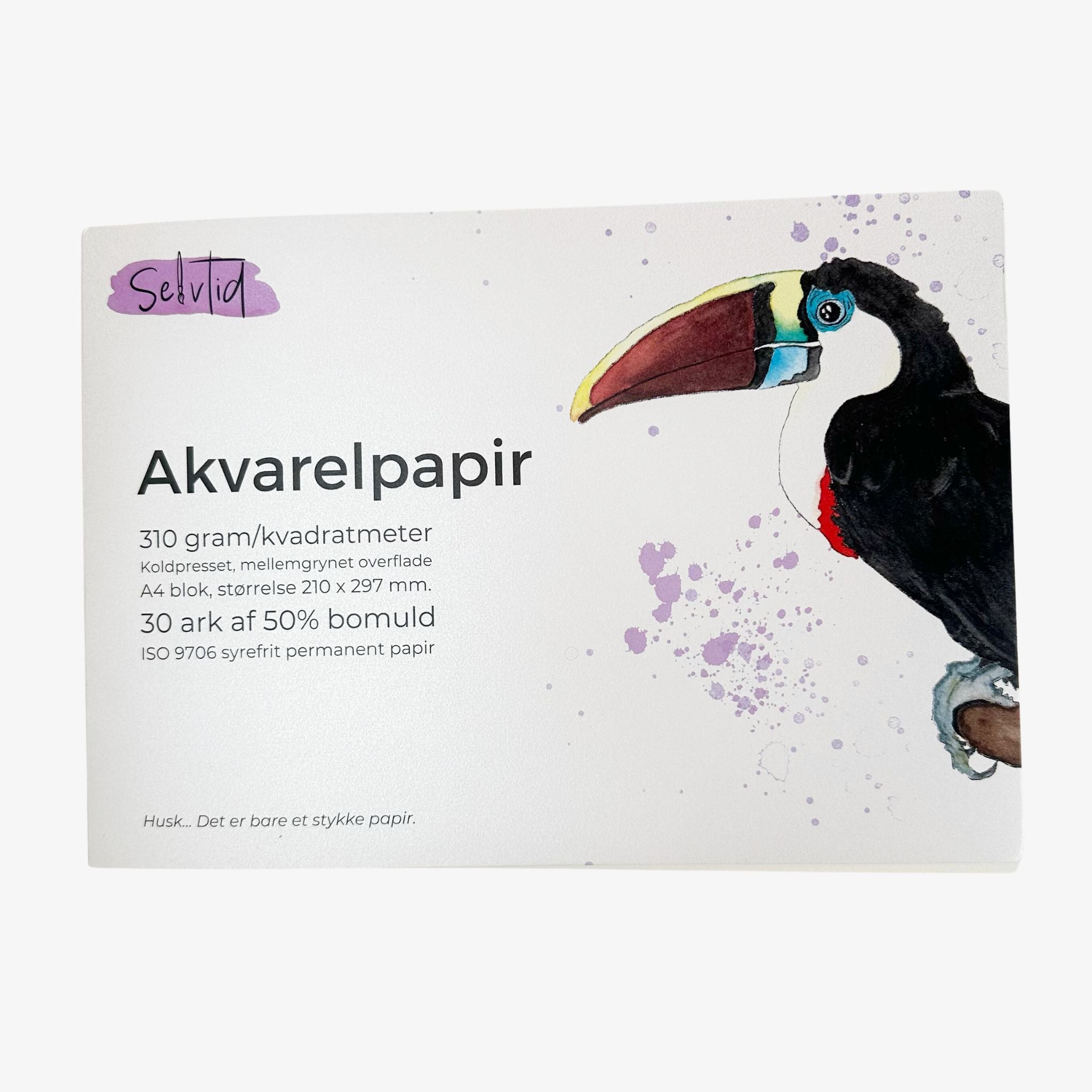 akvarelpapir 50% bomuld selvtid design