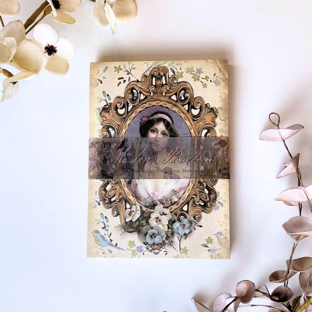 Designpapir med retro kvinder