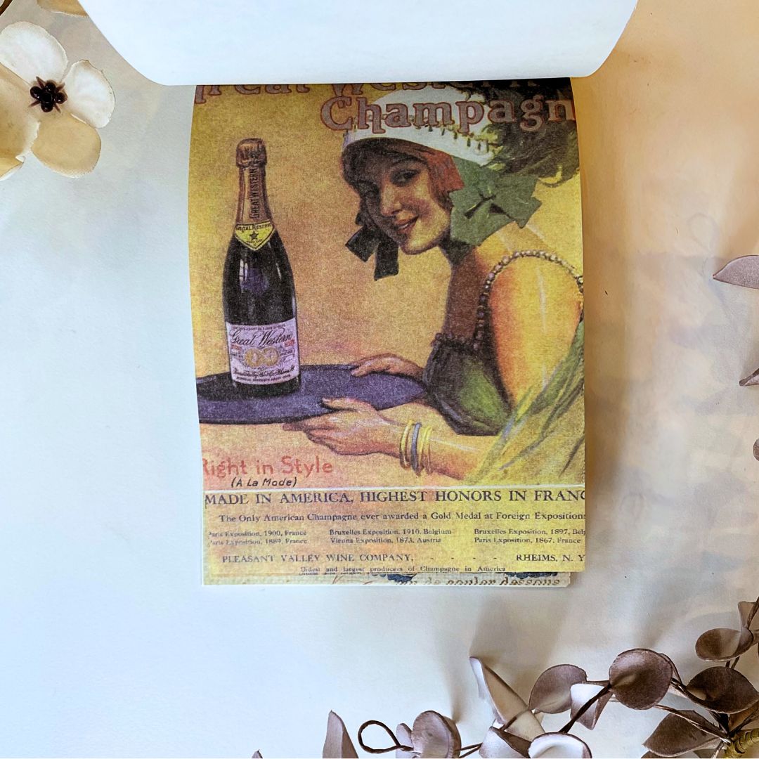 Designpapir med retro kvinder