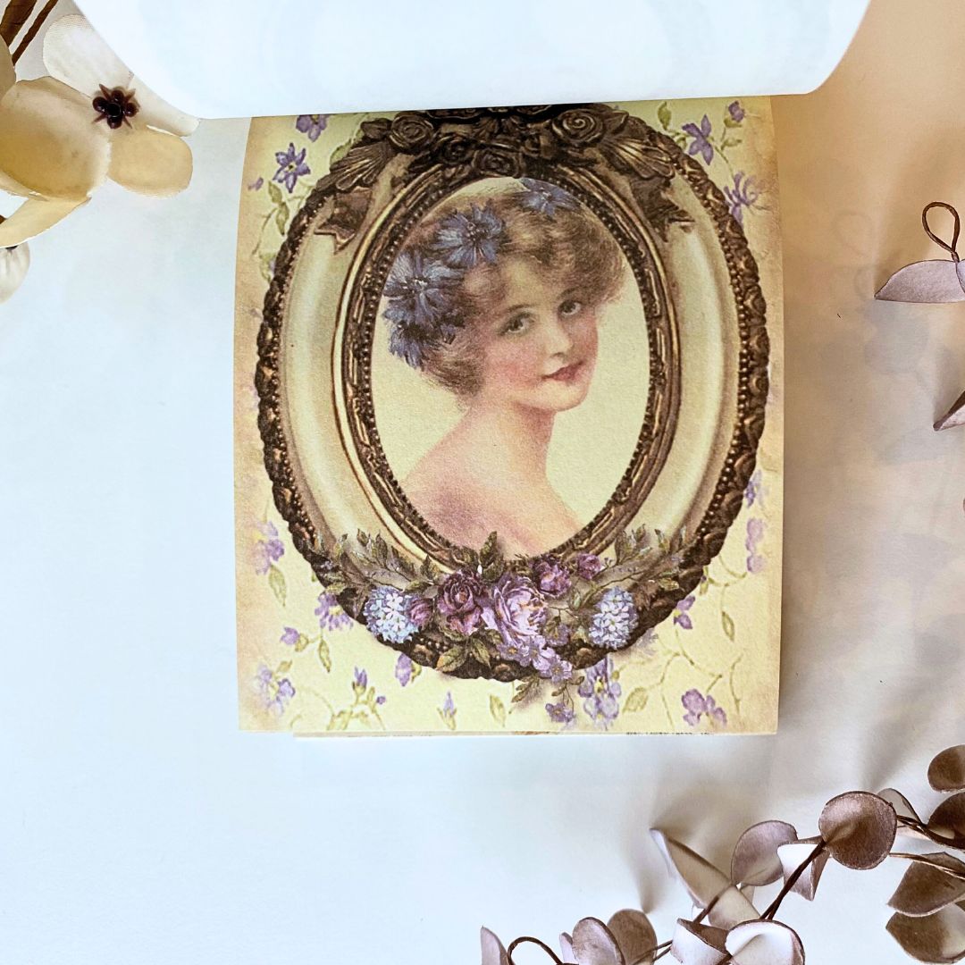 Designpapir med retro kvinder