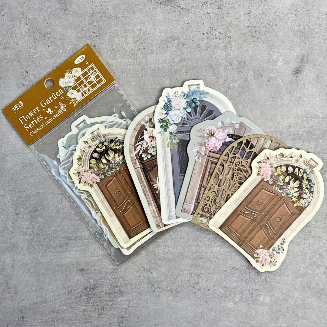 Klassiske porte med blomster - udklip