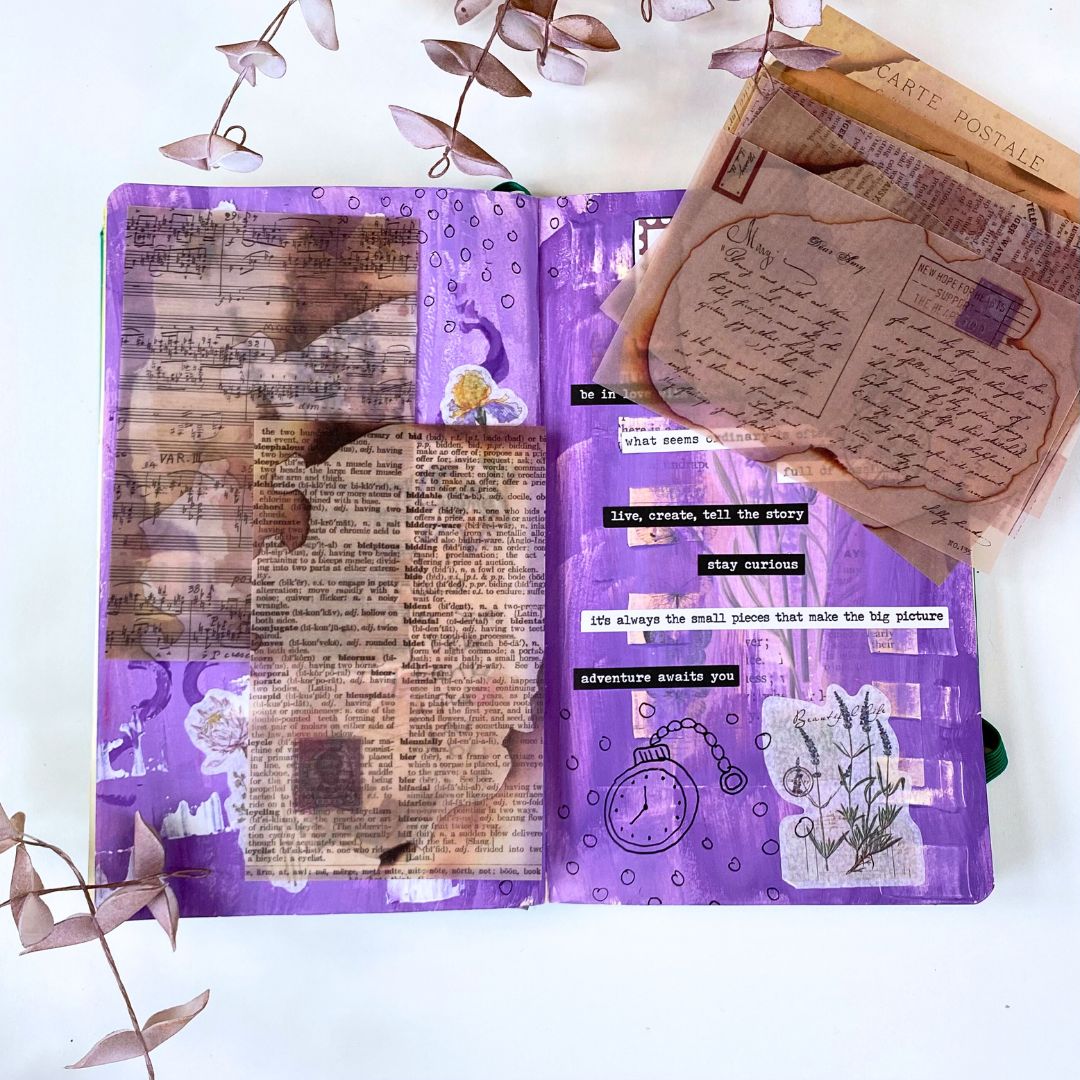 Designpapir med brændte breve