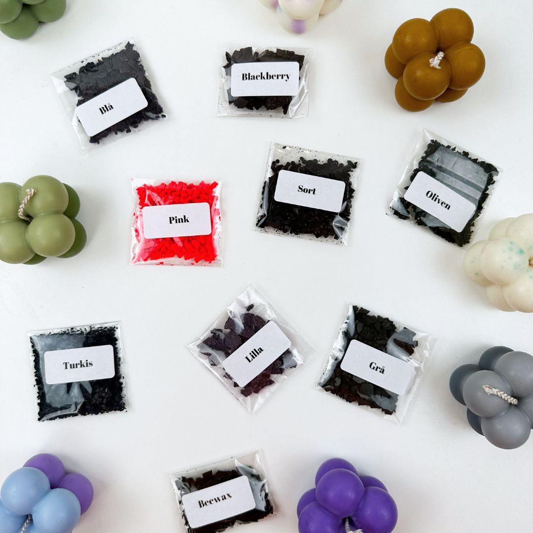 Farver til hjemmelavet lys af sojavoks