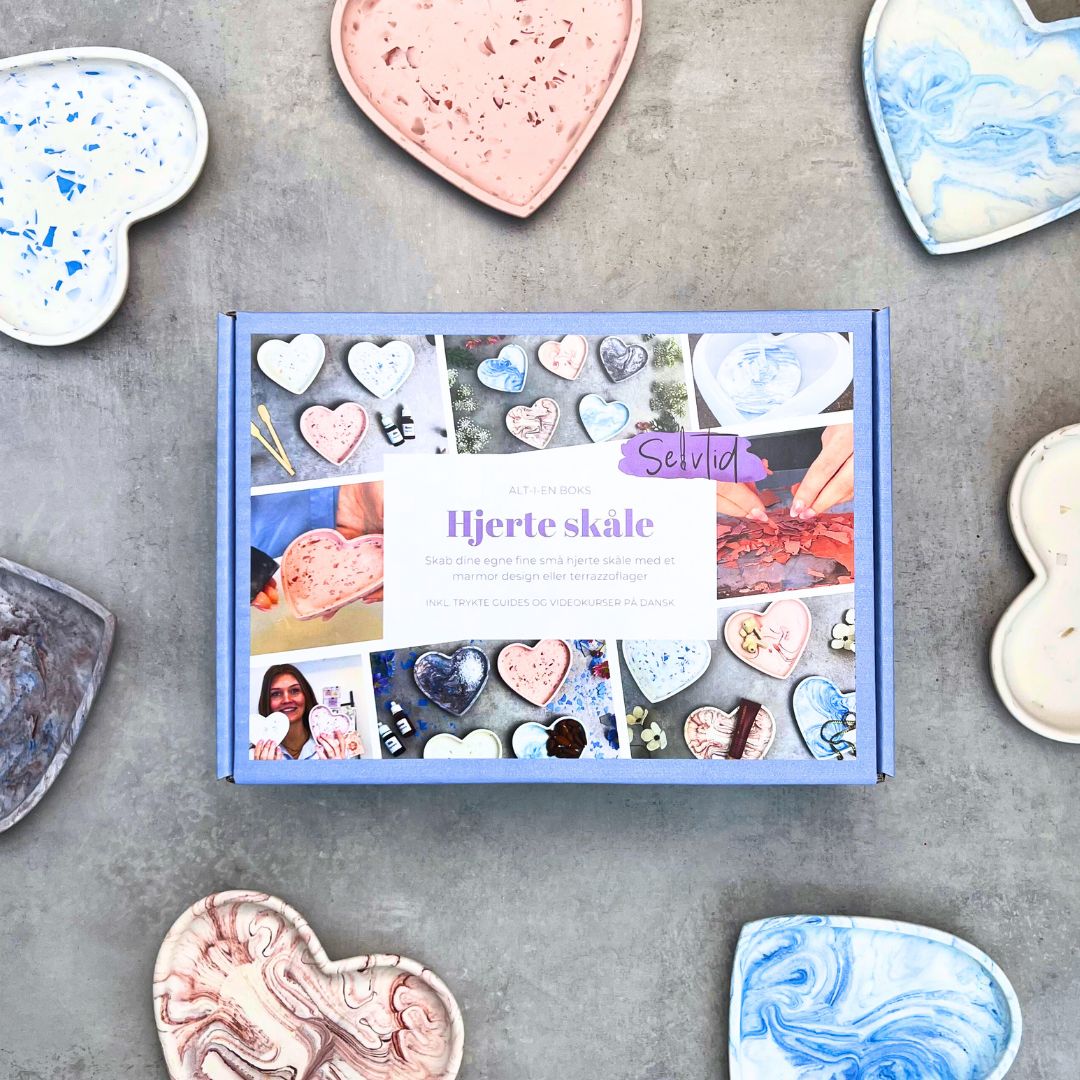 DIY støbe kit - Hjerte skåle