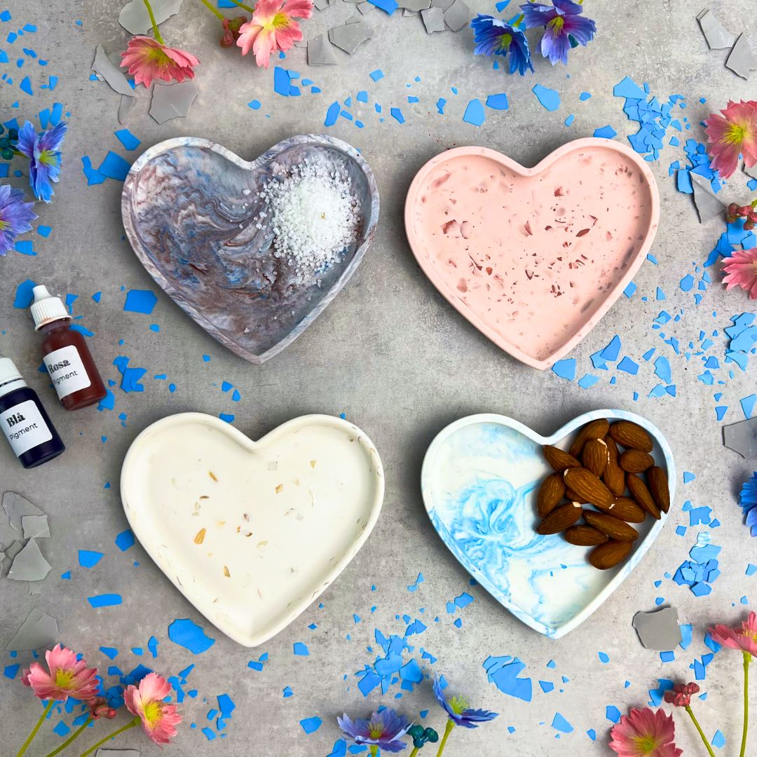 DIY støbe kit - Hjerte skåle