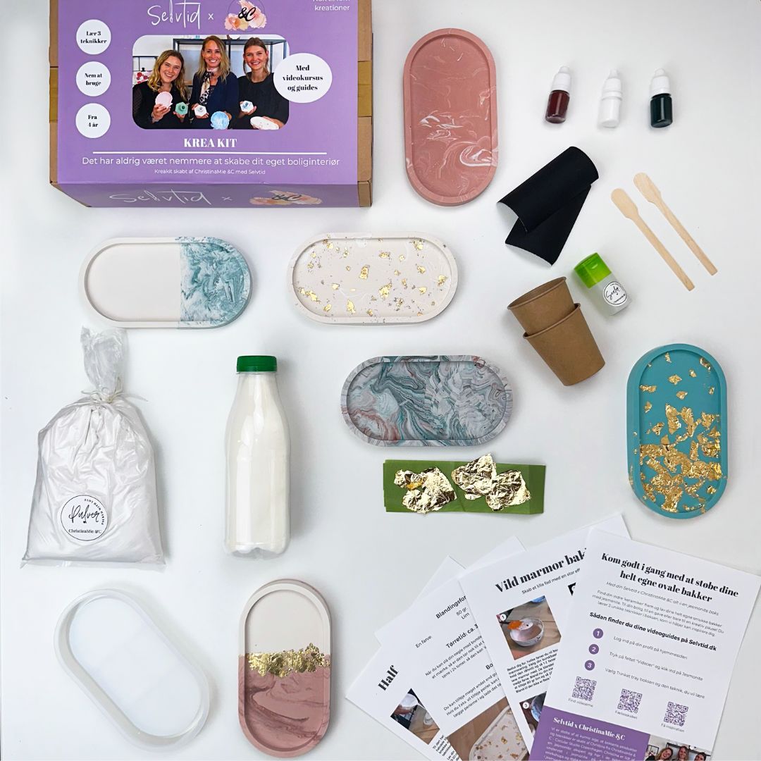 do it yourself jesmonite kits med alt hvad du skal bruge skab dit eget boliginteriør fade og bakker