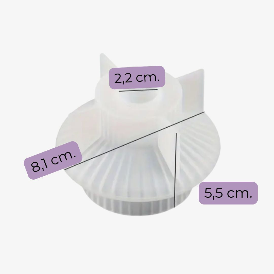 Rillet lysestage - støbeform