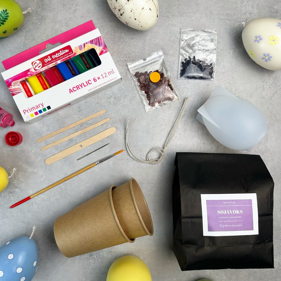 Påskeæg lys - DIY sojalys