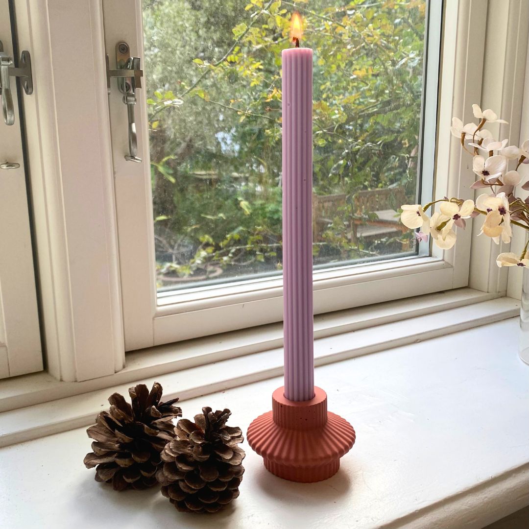 Rillet lysestage - støbeform